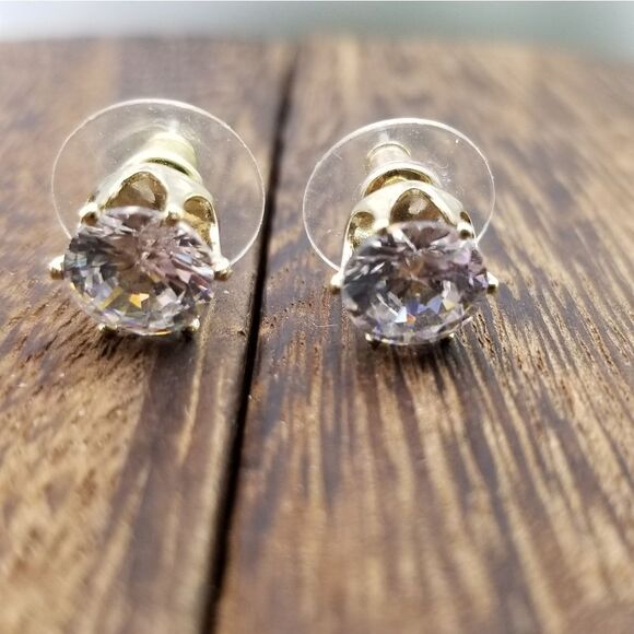 Triple Diamond Cluster Stud Earrings — EF Collection® Crystal flare stud earrings E273
